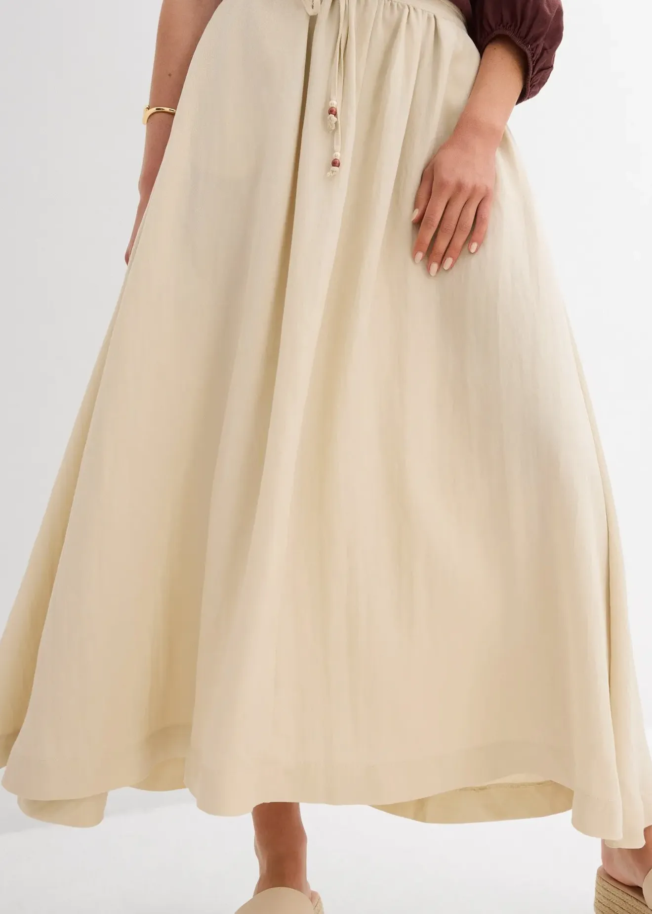 bonprix Jupe longue et évasée en Lyocell mélangé|Femme Jupes