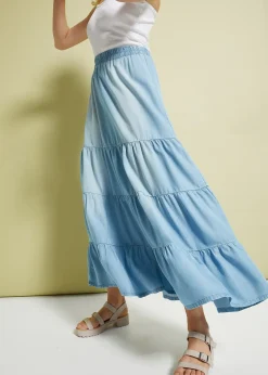 Femme bonprix Jupes|Jupe longue étagée