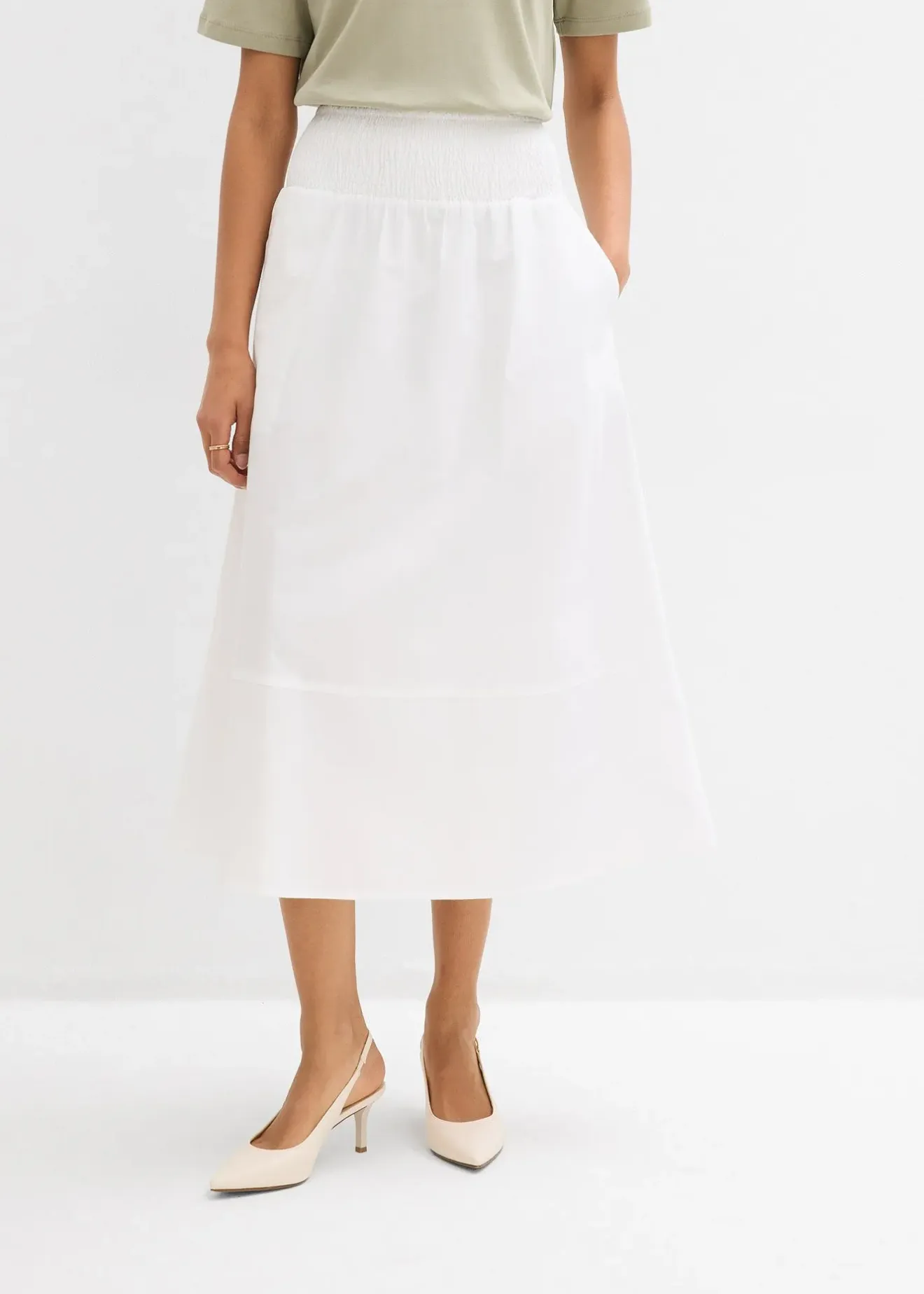 Femme bonprix Jupes|Jupe midi 100% coton