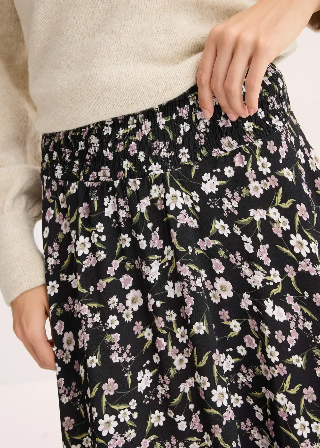 Femme bonprix Jupes|Jupe midi 100% viscose