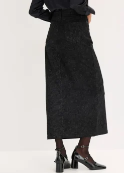 Femme bonprix Jupes|Jupe midi en coton extensible