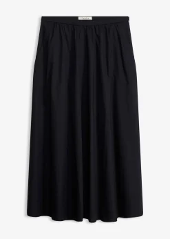 Femme bonprix Jupes|Jupe midi en coton extensible