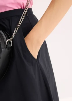 Femme bonprix Jupes|Jupe midi en coton extensible