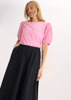 Femme bonprix Jupes|Jupe midi en coton extensible