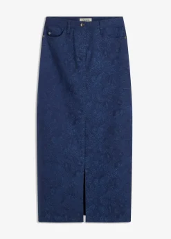 bonprix Jupe midi en coton extensible|Femme Jupes