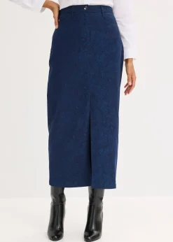 bonprix Jupe midi en coton extensible|Femme Jupes