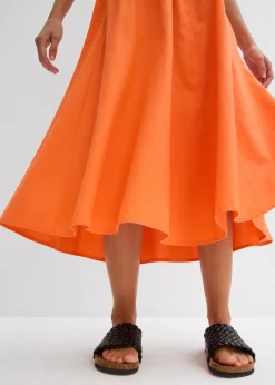 Femme bonprix Jupes|Jupe midi en lin majoritaire