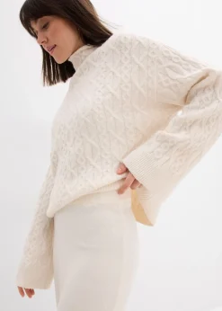 Femme bonprix Jupes|Jupe midi en maille douce