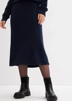 Femme bonprix Jupes|Jupe midi en maille douce