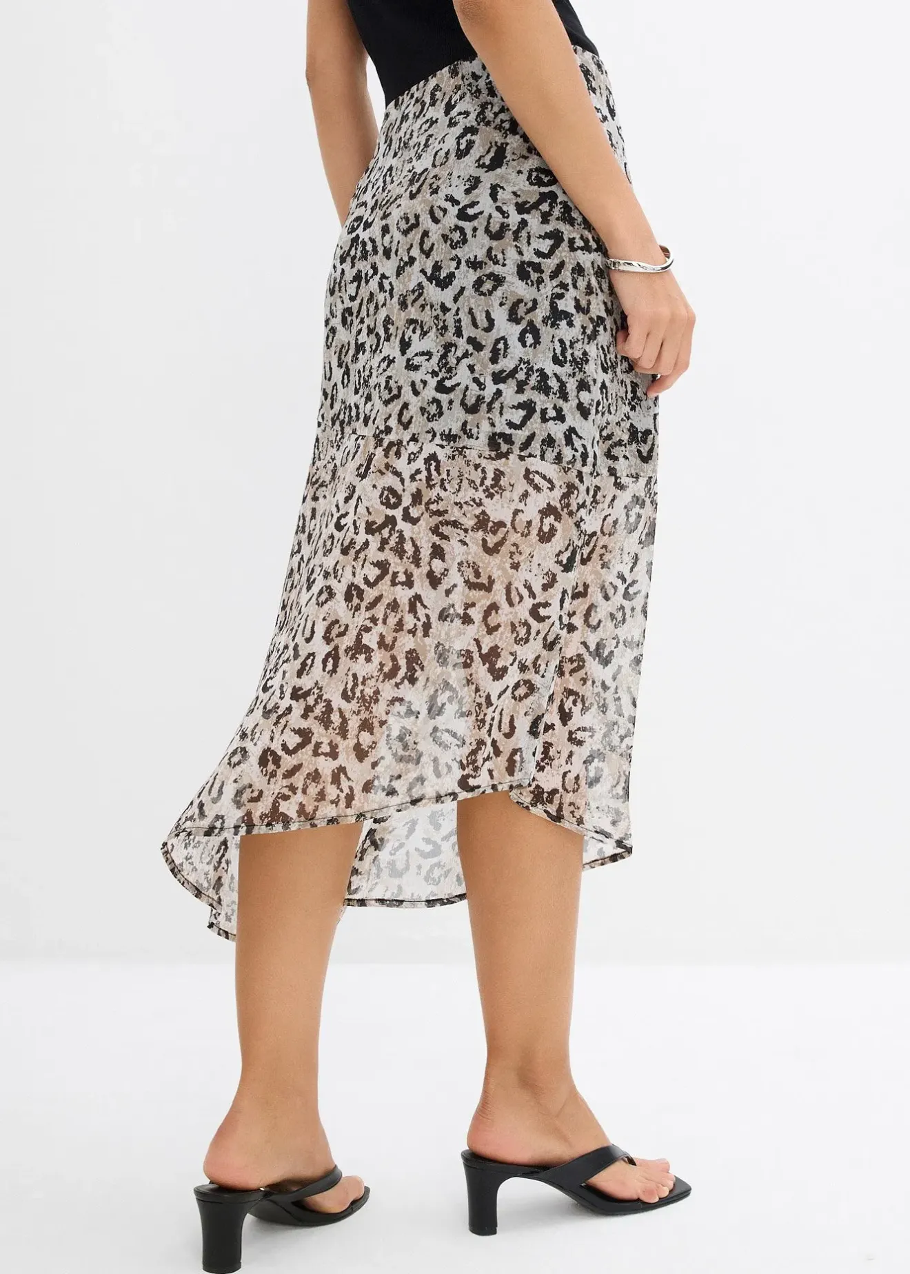 bonprix Jupe midi en mousseline fine|Femme Jupes