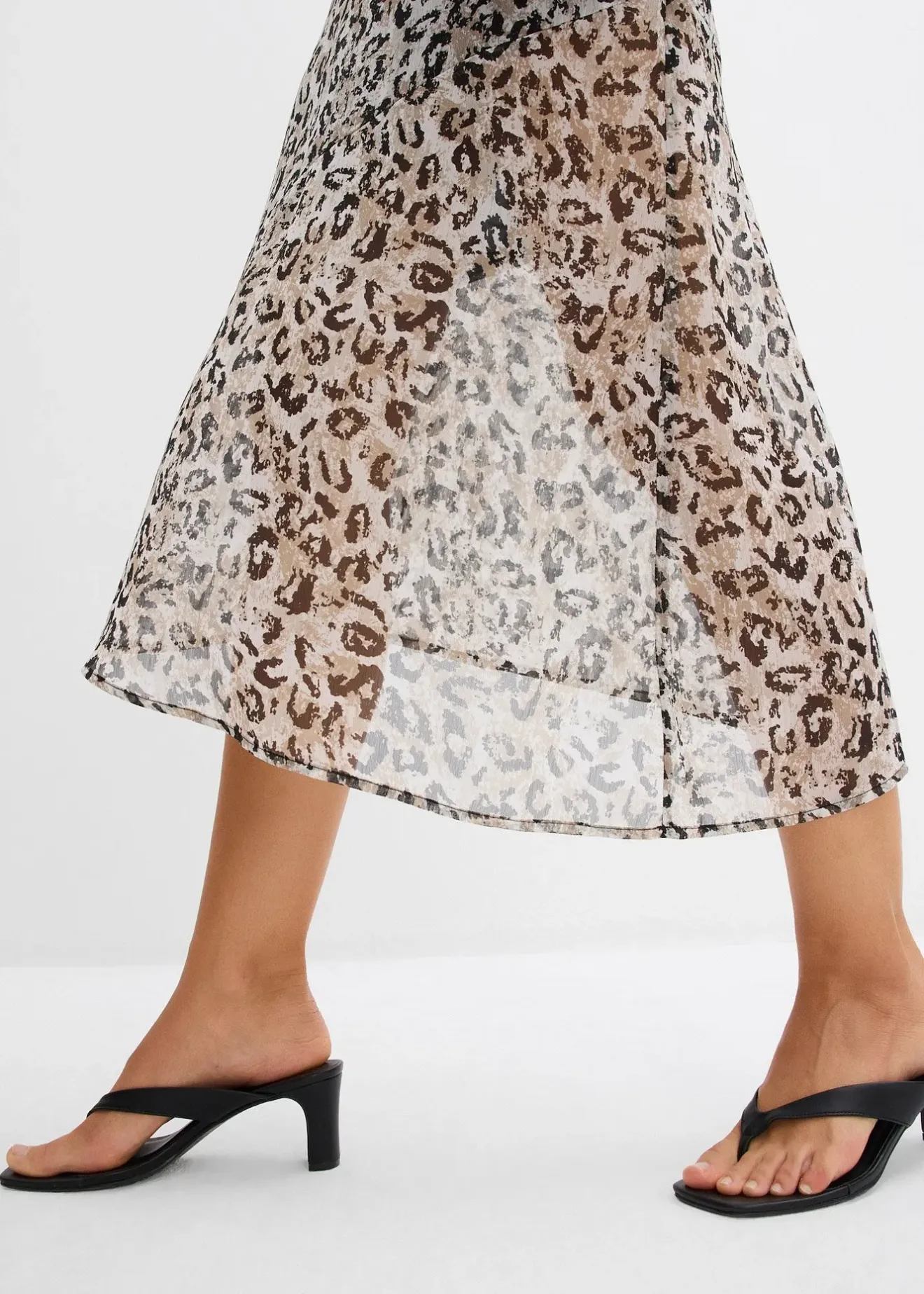 bonprix Jupe midi en mousseline fine|Femme Jupes