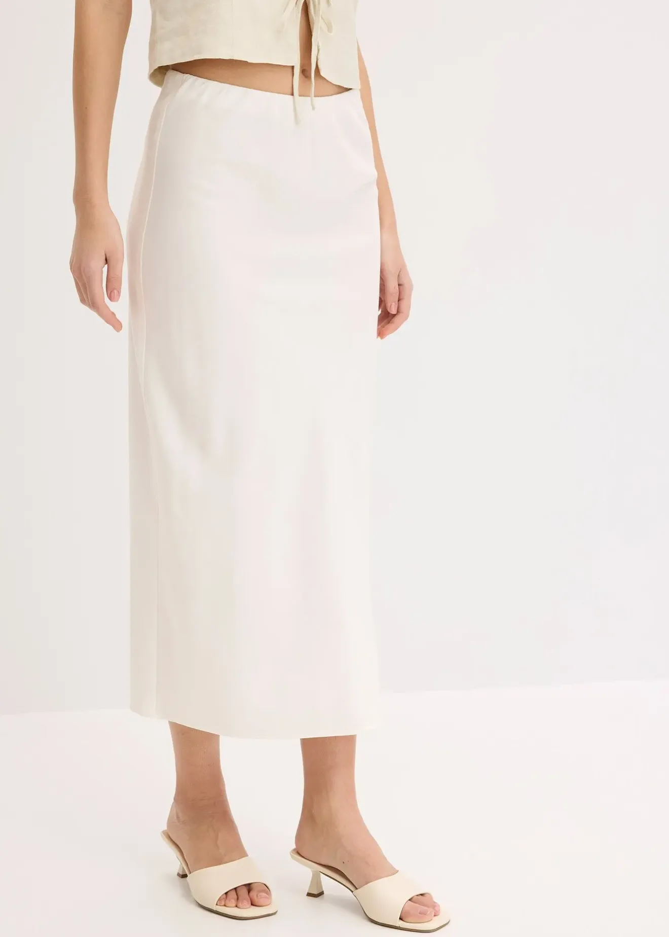 Femme bonprix Jupes|Jupe midi en satin