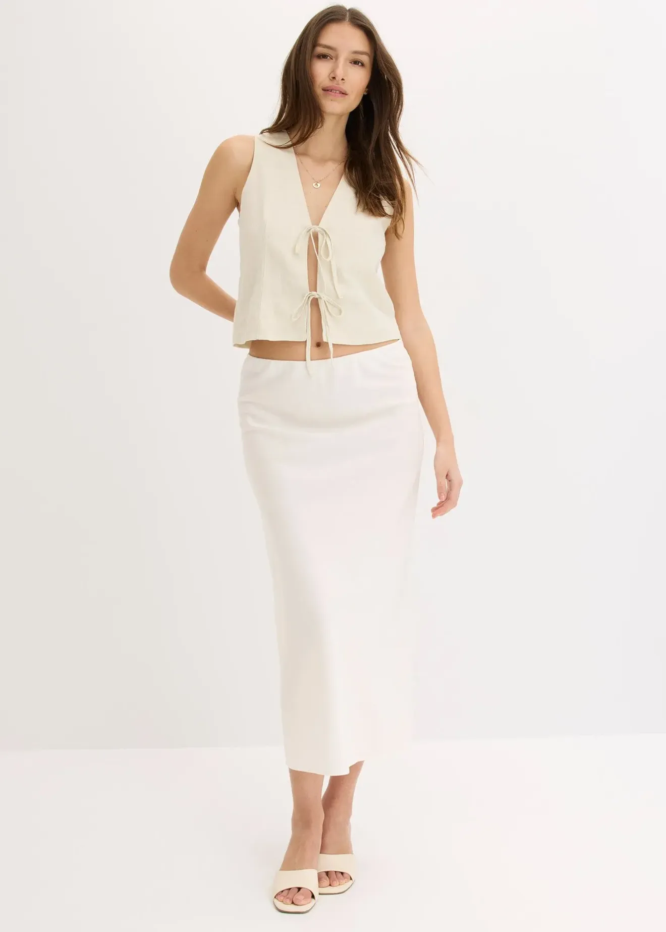 Femme bonprix Jupes|Jupe midi en satin