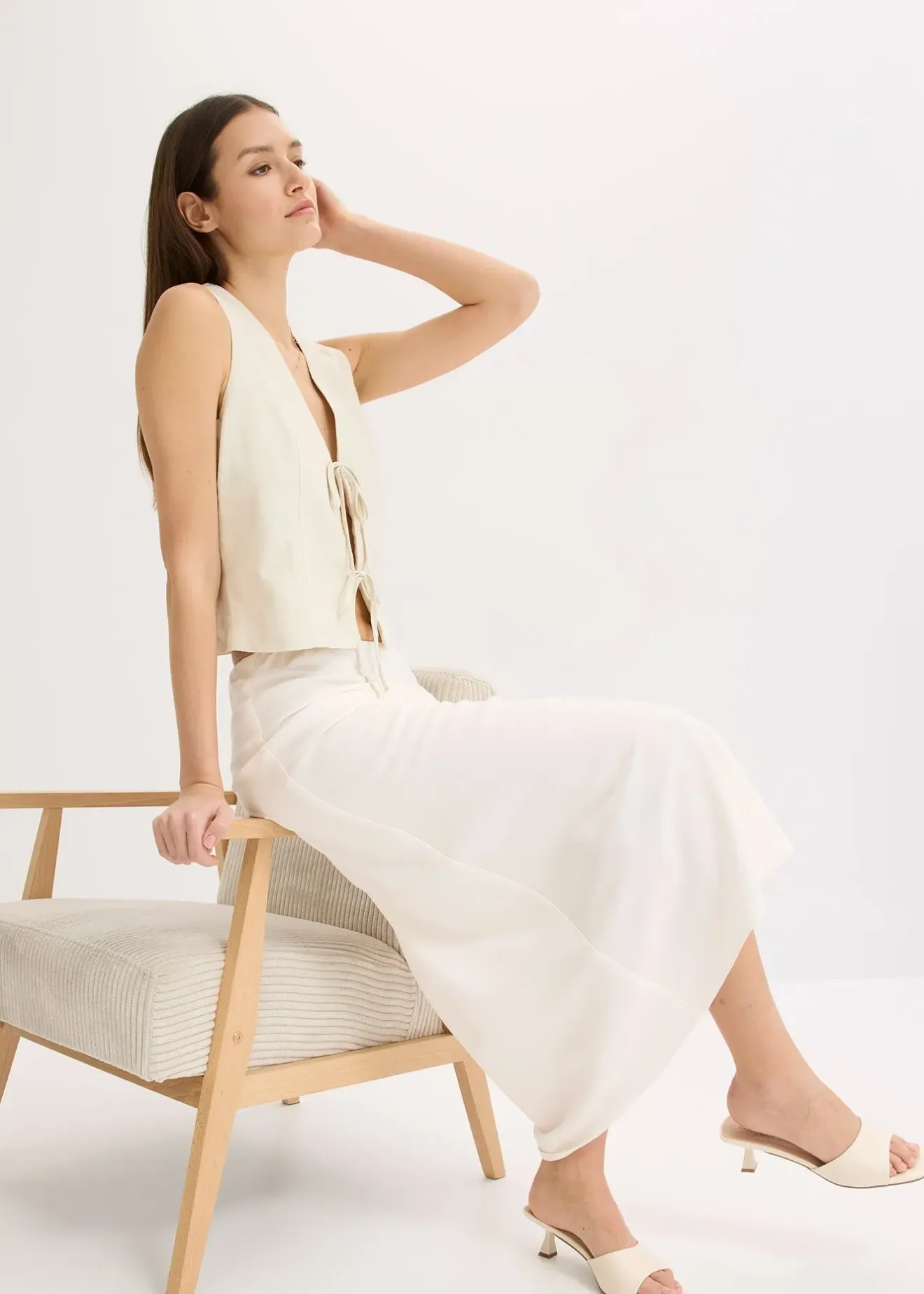 Femme bonprix Jupes|Jupe midi en satin