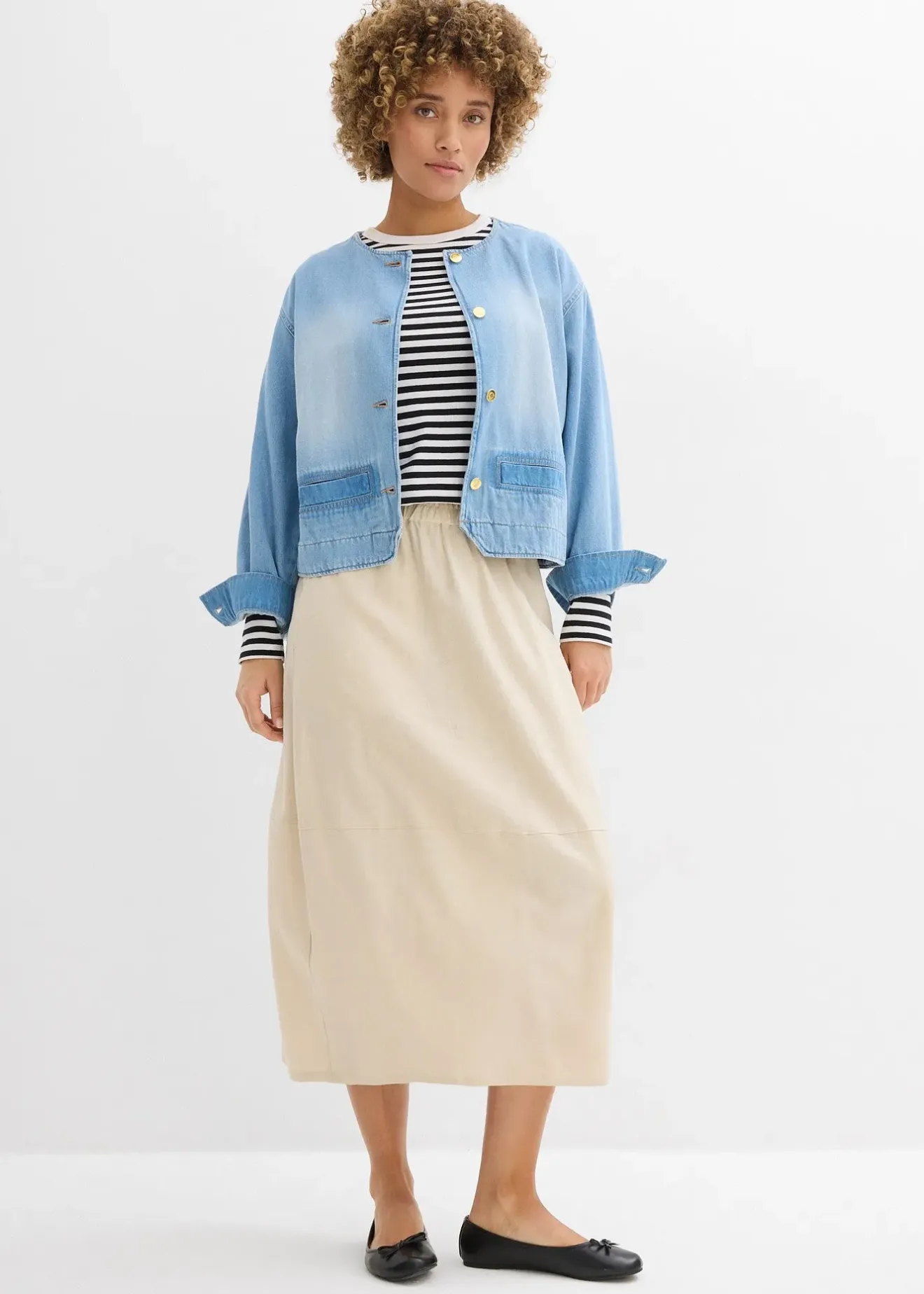 Femme bonprix Jupes|Jupe midi légère