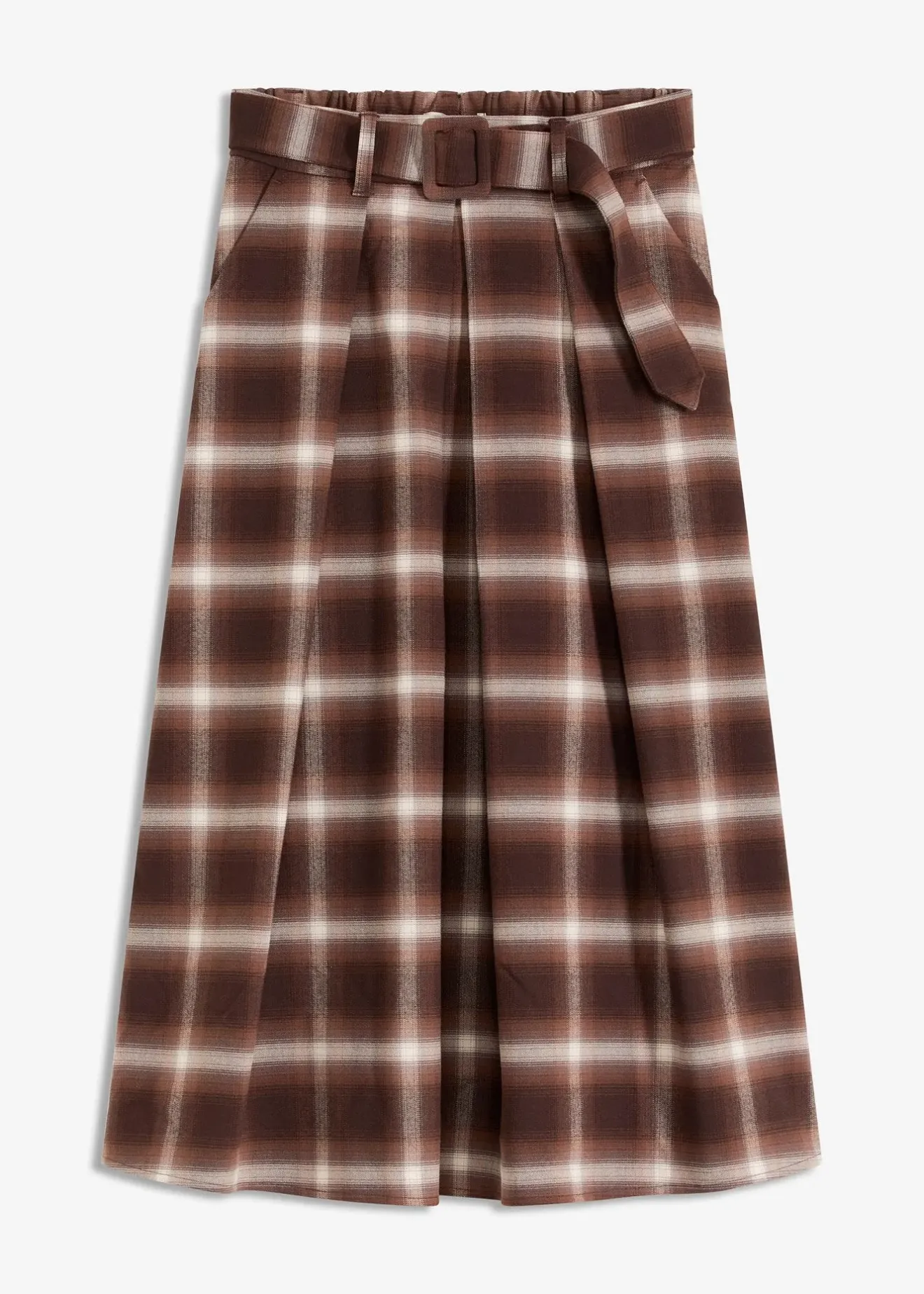 Femme bonprix Jupes|Jupe plissée à carreaux avec ceinture (ens. 2 pces)