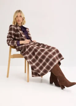 Femme bonprix Jupes|Jupe plissée à carreaux avec ceinture (ens. 2 pces)