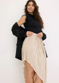 Femme bonprix Jupes|Jupe plissée en satin brillant