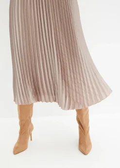 bonprix Jupe plissée en satin fin|Femme Jupes