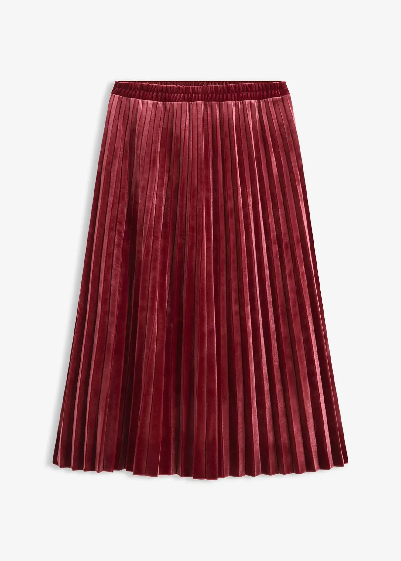 bonprix Jupe plissée en velours doux|Femme Jupes