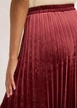 bonprix Jupe plissée en velours doux|Femme Jupes