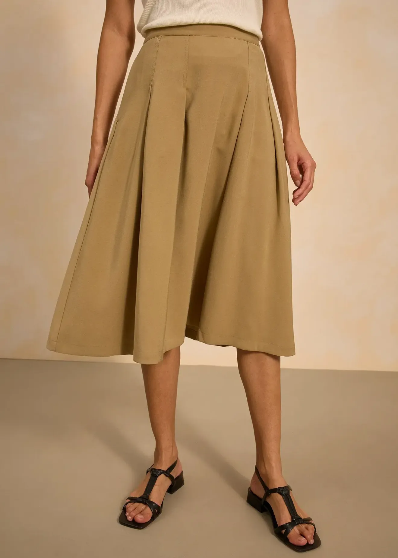 bonprix Jupe plissée en viscose mélangée|Femme Jupes