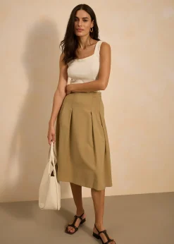 bonprix Jupe plissée en viscose mélangée|Femme Jupes