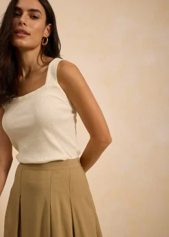 bonprix Jupe plissée en viscose mélangée|Femme Jupes