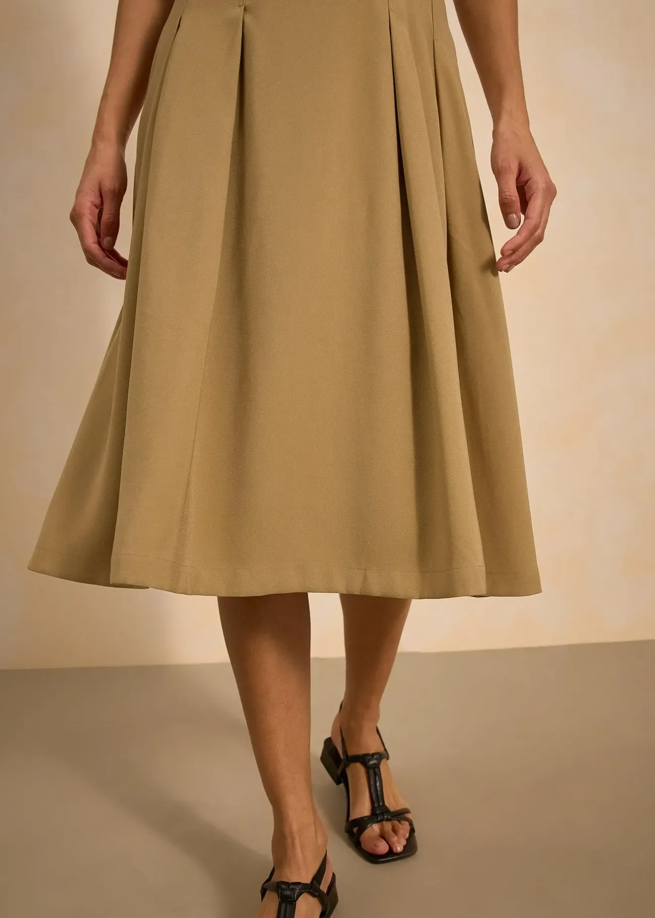 bonprix Jupe plissée en viscose mélangée|Femme Jupes