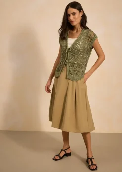 bonprix Jupe plissée en viscose mélangée|Femme Jupes