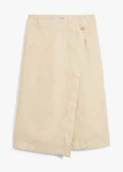 Femme bonprix Premium|Jupes|Jupe portefeuille 100 % lin