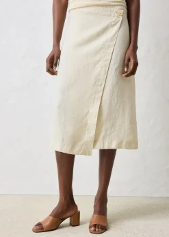 Femme bonprix Premium|Jupes|Jupe portefeuille 100 % lin