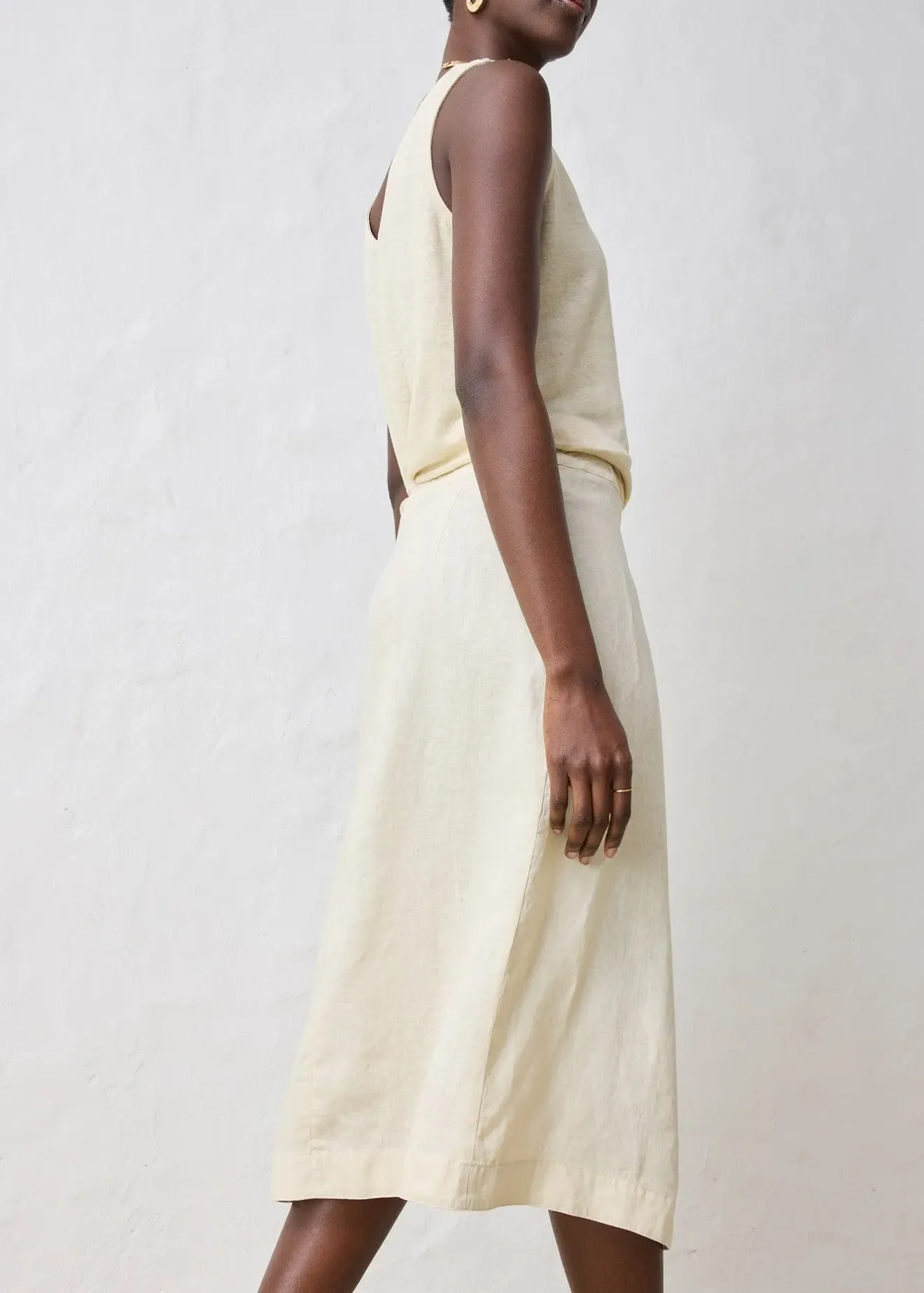 Femme bonprix Premium|Jupes|Jupe portefeuille 100 % lin