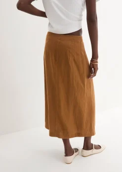 bonprix Jupe portefeuille 100 % lin|Femme Premium|Jupes