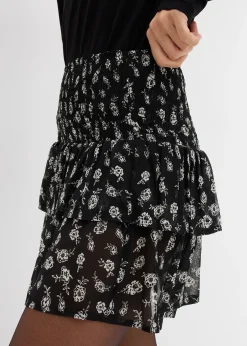 bonprix Jupe étagée en crépon texturé|Femme Jupes