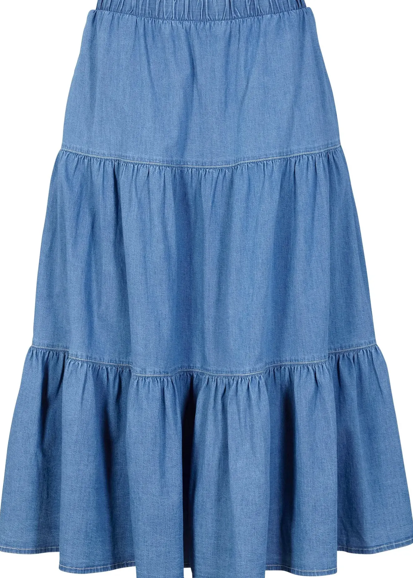 bonprix Jupe étagée en jean|Femme Jupes