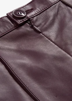 bonprix Jupe évasée en cuir d’agneau nappa|Femme Premium|Jupes