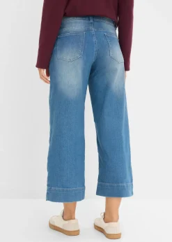 bonprix Jupe-culotte 7/8 en jean extensible ultra-doux|Femme Jeans