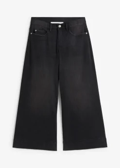 Femme bonprix Jeans|Jupe-culotte 7/8 en jean extensible ultra-doux