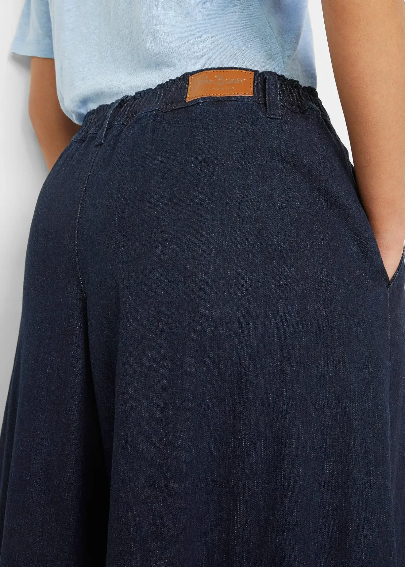 bonprix Jupe-culotte ample en jean|Femme Jeans