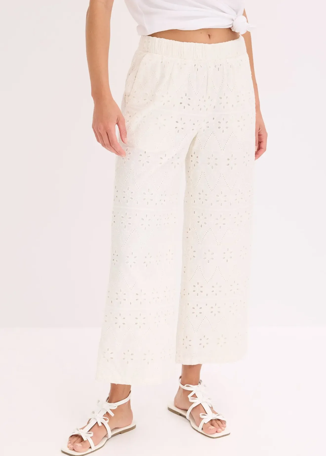 bonprix Jupe-culotte en broderie anglaise|Femme Pantalons