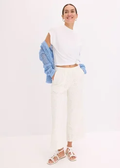 bonprix Jupe-culotte en broderie anglaise|Femme Pantalons