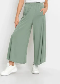 bonprix Jupe-culotte en jersey, jambes larges|Femme Pantalons