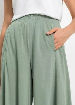 bonprix Jupe-culotte en jersey, jambes larges|Femme Pantalons