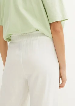 bonprix Jupe-culotte en lin, longueur mollet|Femme Pantalons