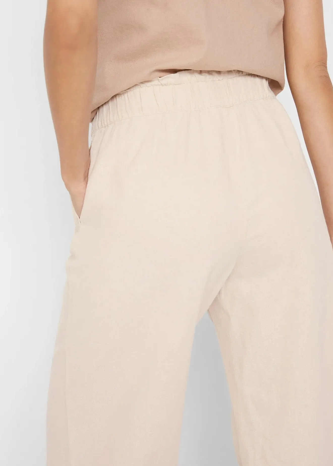 bonprix Jupe-culotte en lin, longueur mollet|Femme Pantalons