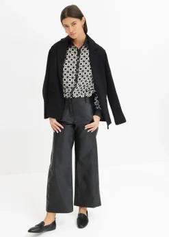 bonprix Jupe-culotte en tissu enduit|Femme Pantalons