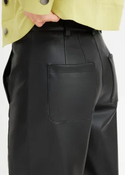 bonprix Jupe-culotte en tissu enduit|Femme Pantalons