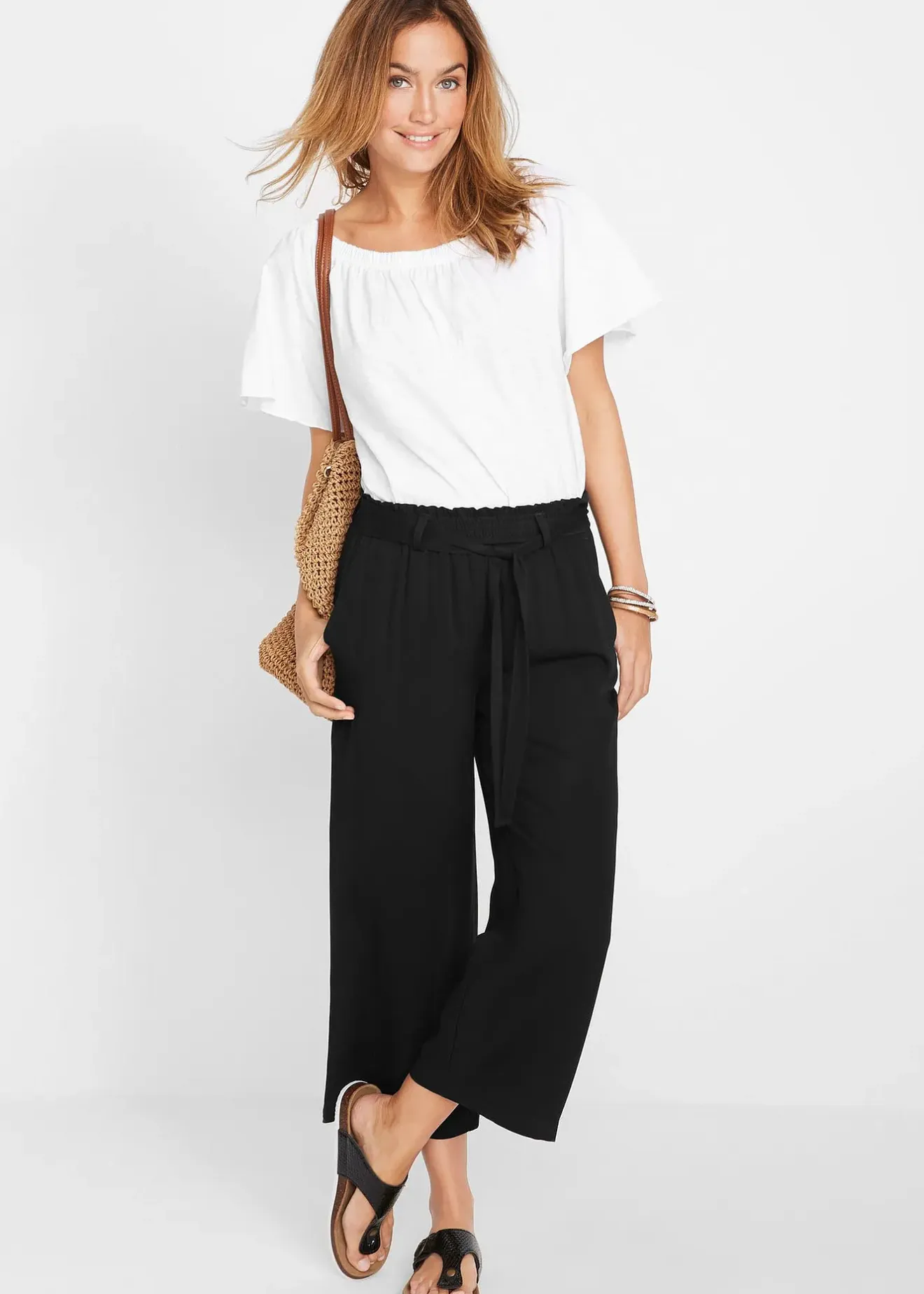 bonprix Jupe-culotte en viscose fluide|Femme Pantalons