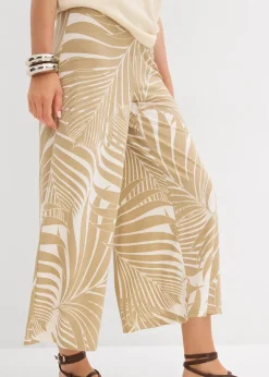 Femme bonprix Pantalons|Jupe-culotte fluide en viscose mélangée